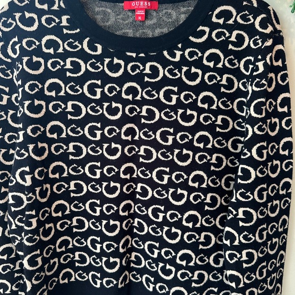 Guess Black and Cream Logo Sweater - Picture 5 of 11